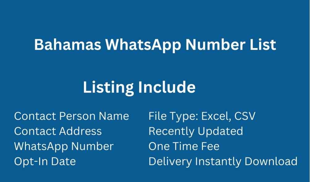 Bahamas WhatsApp Number List