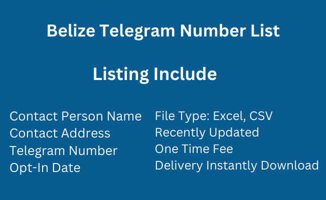 Belize Telegram Number List