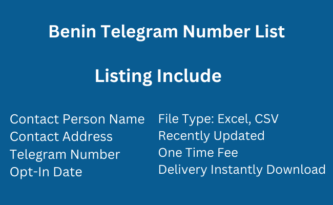 Benin Telegram Number List
