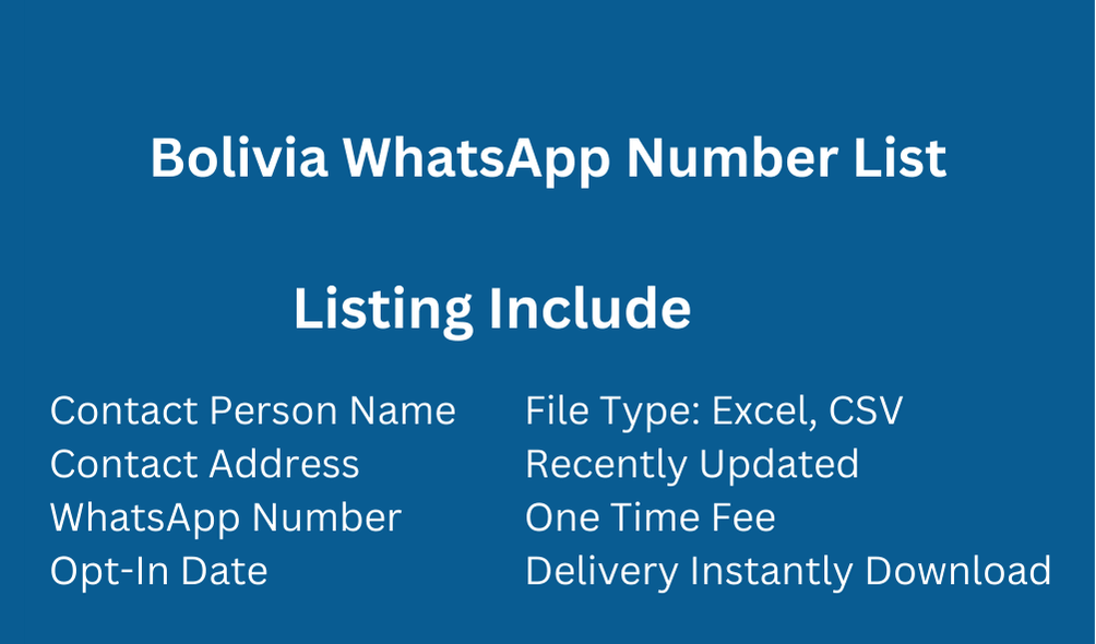 Bolivia WhatsApp Number List