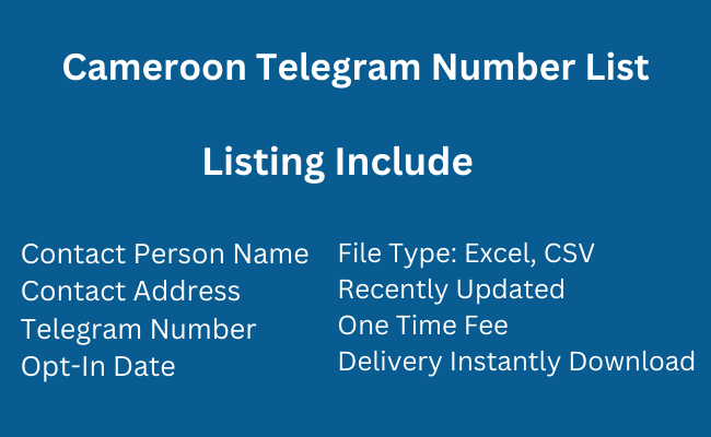 Cameroon Telegram Number List