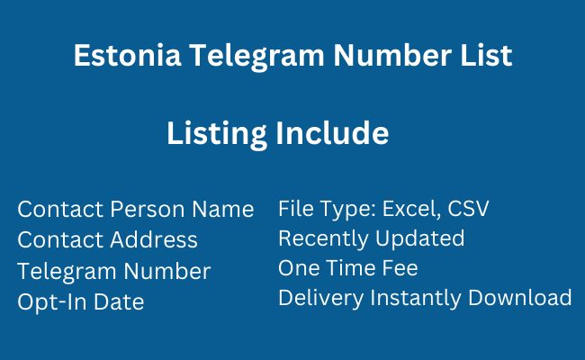 Estonia Telegram Number List