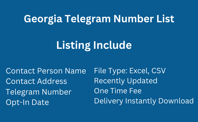 Georgia Telegram Number List