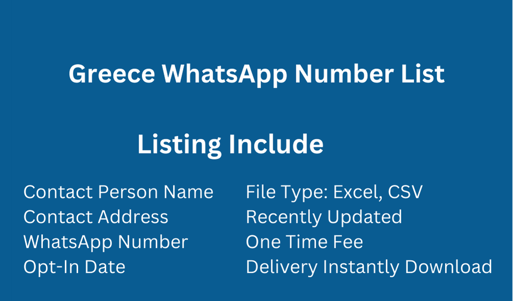 Greece WhatsApp Number List