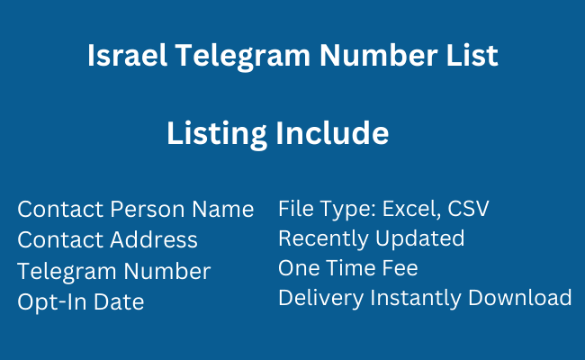 Israel Telegram Number List