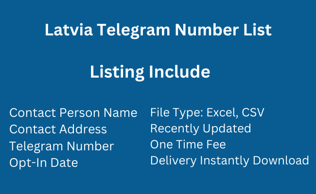 Latvia Telegram Number List