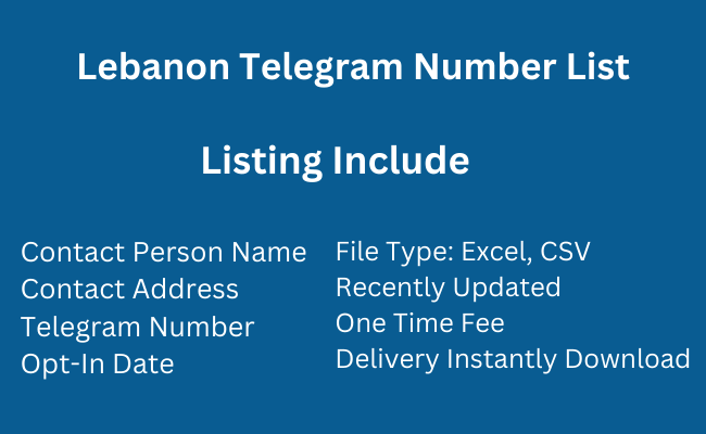 Lebanon Telegram Number List