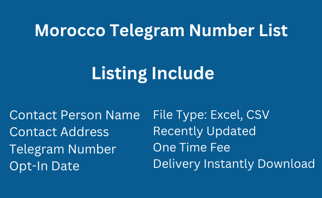 Morocco Telegram Number List