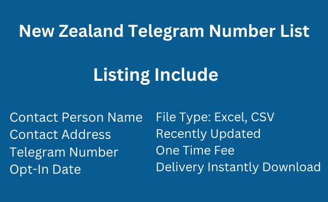 New Zealand Telegram Number List