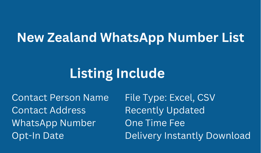 New Zealand WhatsApp Number List