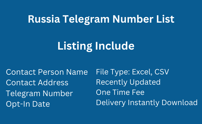 Russia Telegram Number List