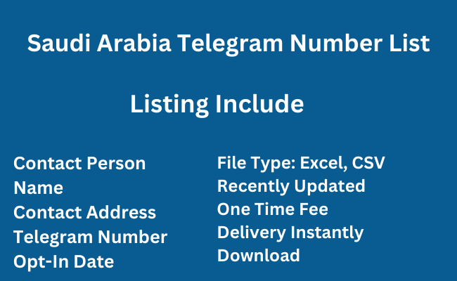 Saudi Arabia Telegram Number List
