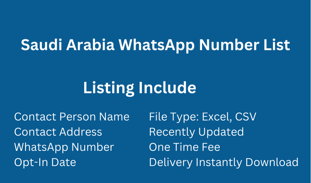 Saudi Arabia WhatsApp Number List
