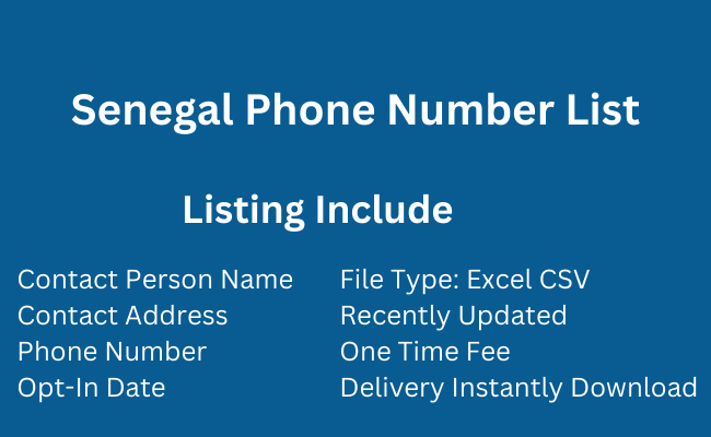 Senegal Phone Number List