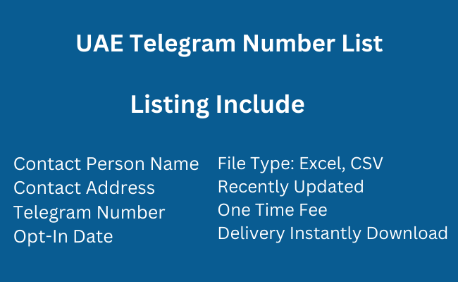 UAE Telegram Number List