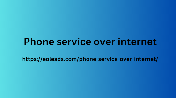 Phone service over internet