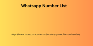 Whatsapp Number List 