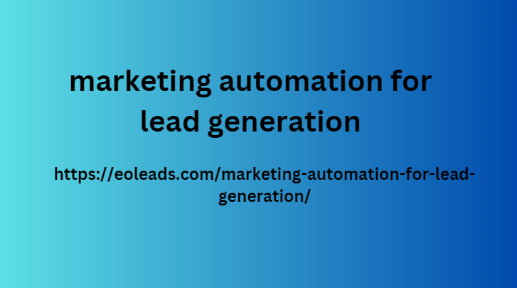 marketing automation for lead generation